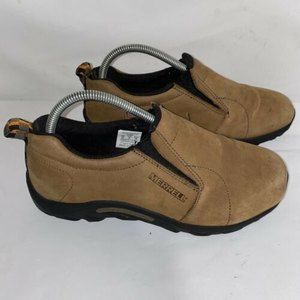 Merrell Big Kid Jungle Moc Nubuck Slip On Sneakers Size 7M Brown J95625
